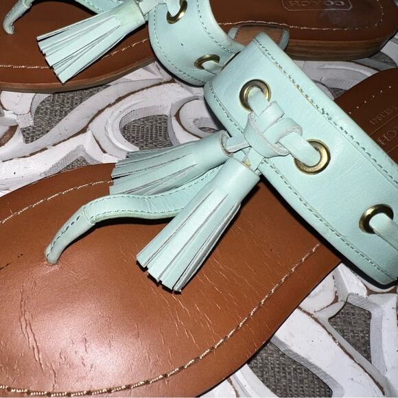 Coach Sheena Tassel Flip Flop Sandals Shoes Women’s 8.5 - Picture 2 of 9